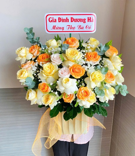 Giỏ Hoa - Hoa Để Bàn - G1017