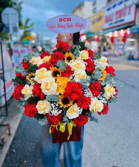 Giỏ Hoa - Hoa Để Bàn - G1031