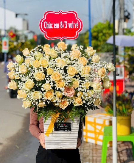 Giỏ Hoa - Hoa Để Bàn - G1054