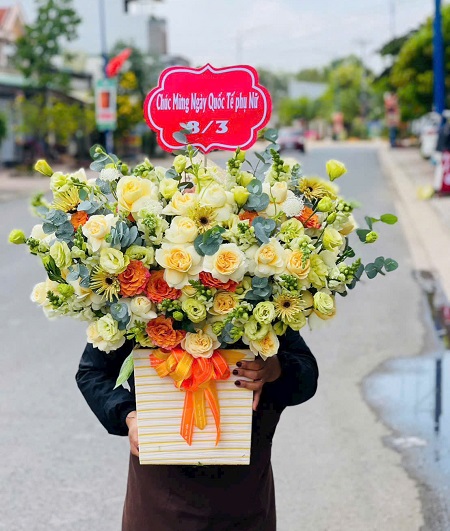 Giỏ Hoa - Hoa Để Bàn - G1055