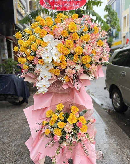 Kệ Hoa Khai Trương - Chúc Mừng - K1015