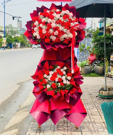 Kệ Hoa Khai Trương - Chúc Mừng - K1042