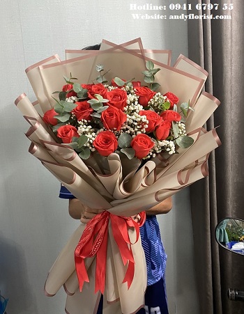 ADF407 - Bó Hồng Ớt