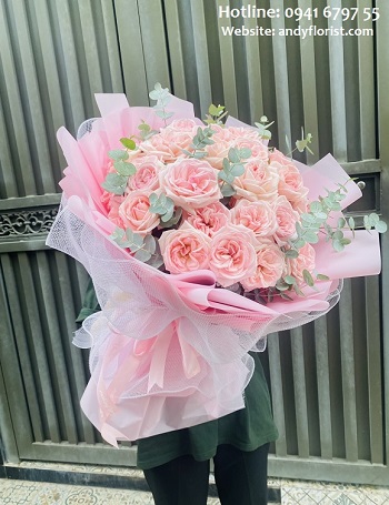 ADF776 - Bó Hoa Hồng Pastel