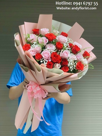 ADF1123 - Bó Hồng Nồng Nàn