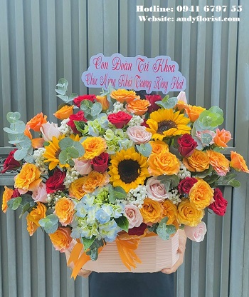 ADF1416 - Lẵng Hoa Mix Cẩm Tú