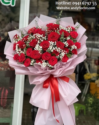 ADF1541 - Bó Hồng Pháp Cao Quý