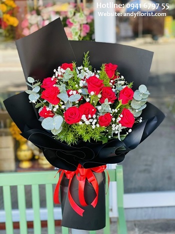 ADF1587 - Hoa Bó Giấy Đen