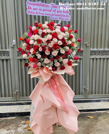 ADF1916 - Kệ Hoa Hồng Đỏ