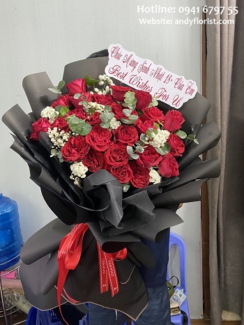 ADF2541 - Bó Hoa Hồng Đỏ