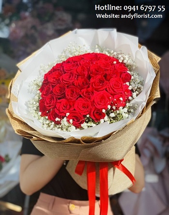 ADF2584 - Bó Hồng Đỏ