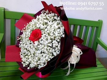 ADF2724 - Bó Baby Hồng Đỏ