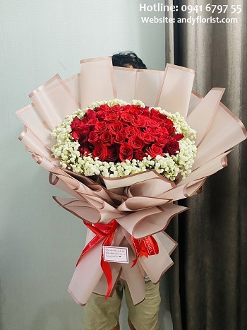 ADF2976 - Bó Hoa Hồng Đỏ